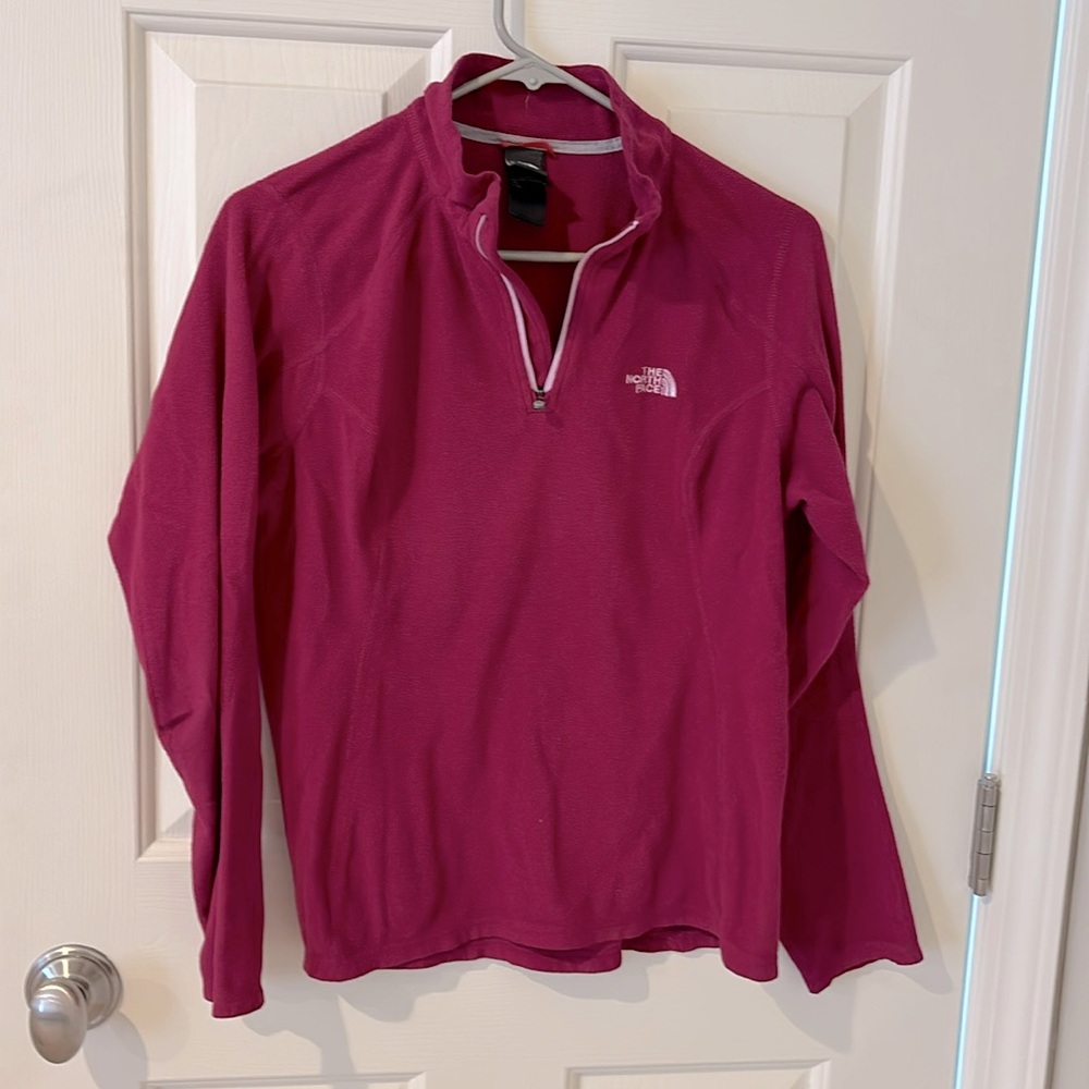 Purple both face quarter zip pullover women’s size medium